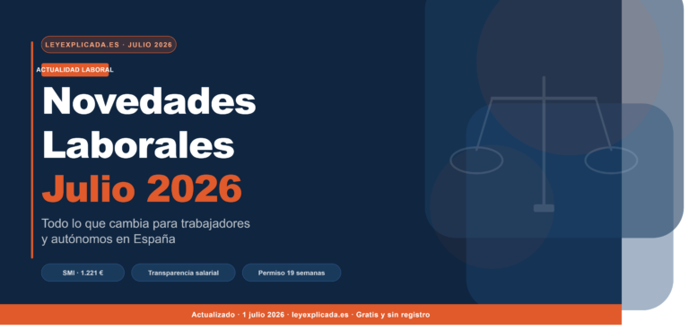 Novedades Laborales Julio 2026 — Todo lo que Cambia para Trabajadores y Autónomos